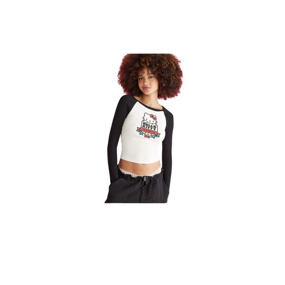 New Hello Kitty Champion Women's Long-Sleeve Raglan T-shirt Aeropostale Size M - Picture 9 of 9